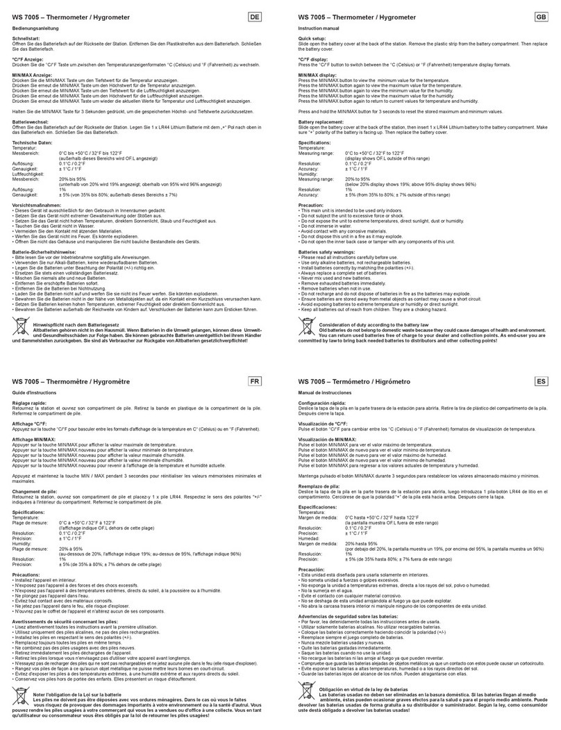 Technoline WS 7005 instruction manual
