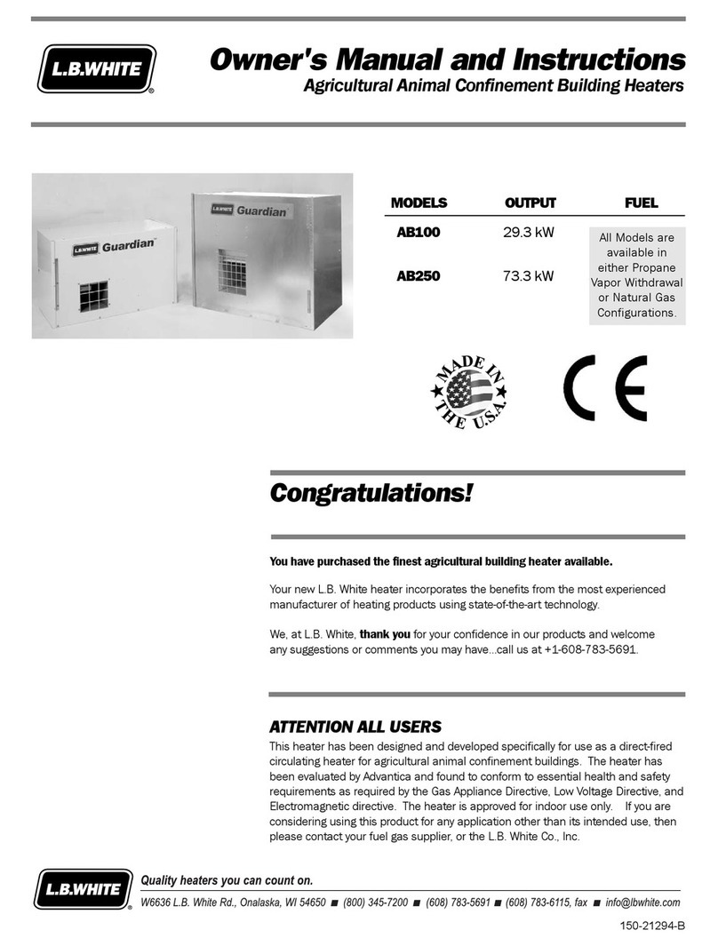 L.B. White Guardian AB100 Owner's manual and instructions