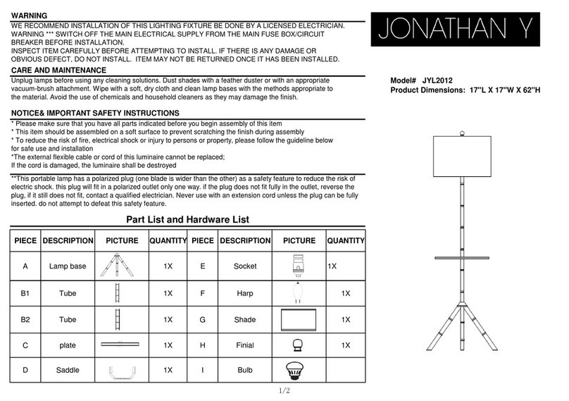 JONATHAN Y JYL2012 User manual