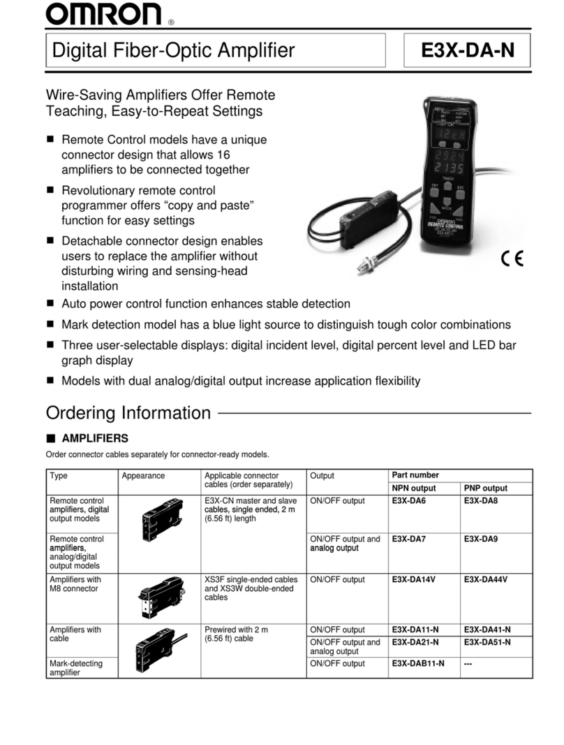 Omron E3X-DA-N series User manual