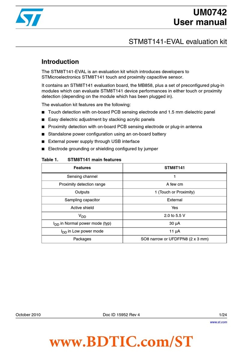 ST STM8T141-EVAL user manual
