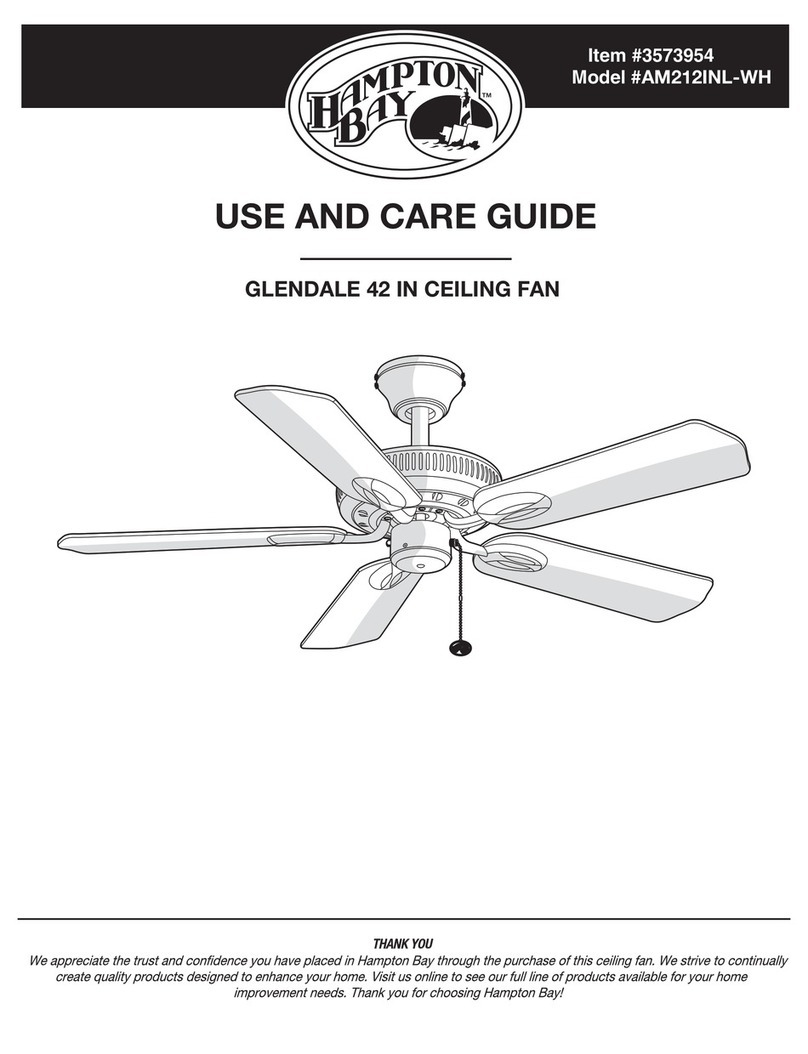 HAMPTON BAY AM212INL-WH Use and care guide
