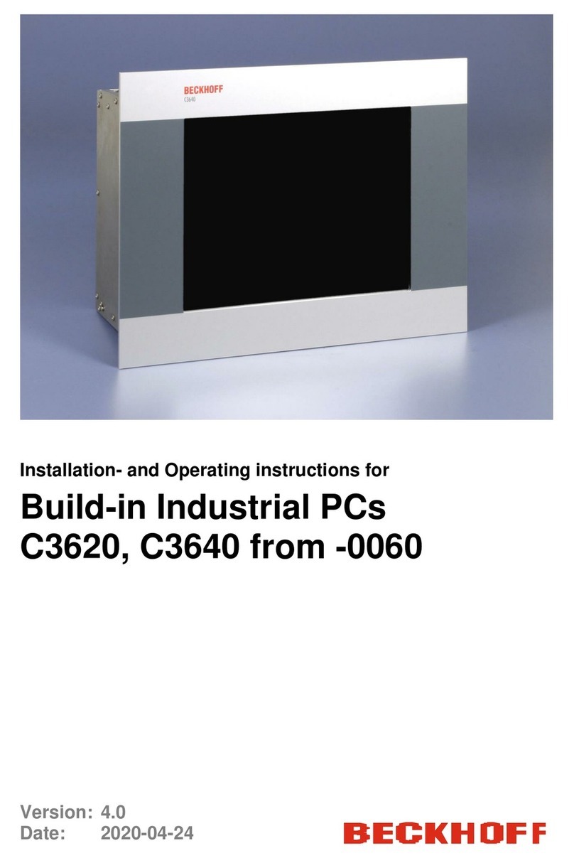 Beckhoff C3620 Installation and operating instructions
