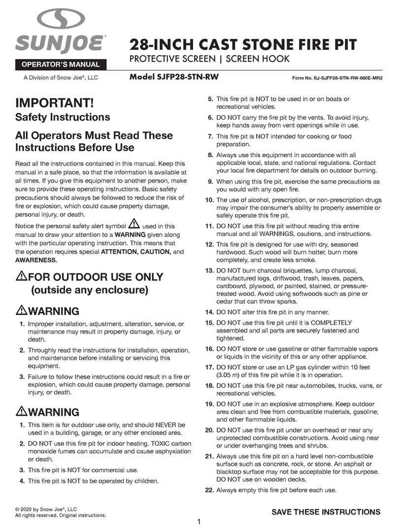 SNOWJOE SUNJOE SJFP28-STN-RW User manual