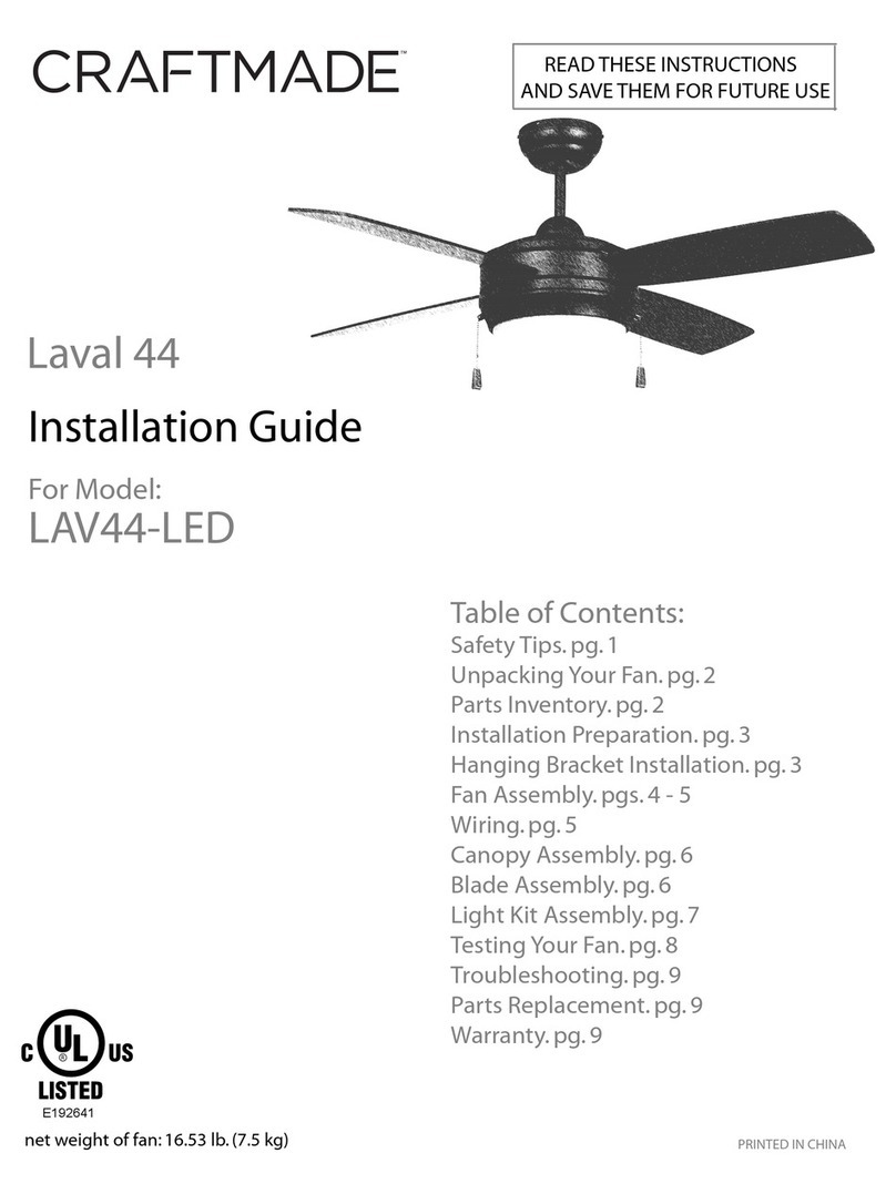 Craftmade Laval 44 User manual