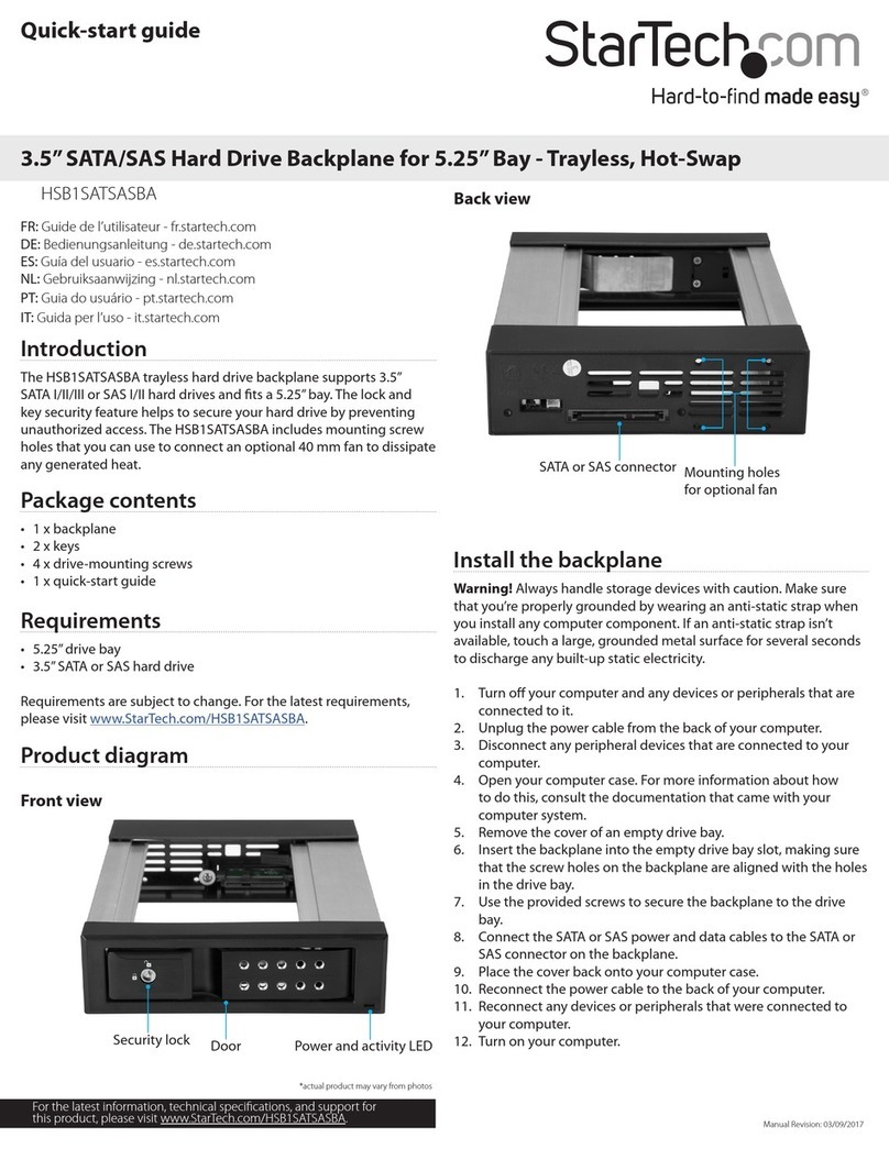StarTech.com HSB1SATSASBA User manual