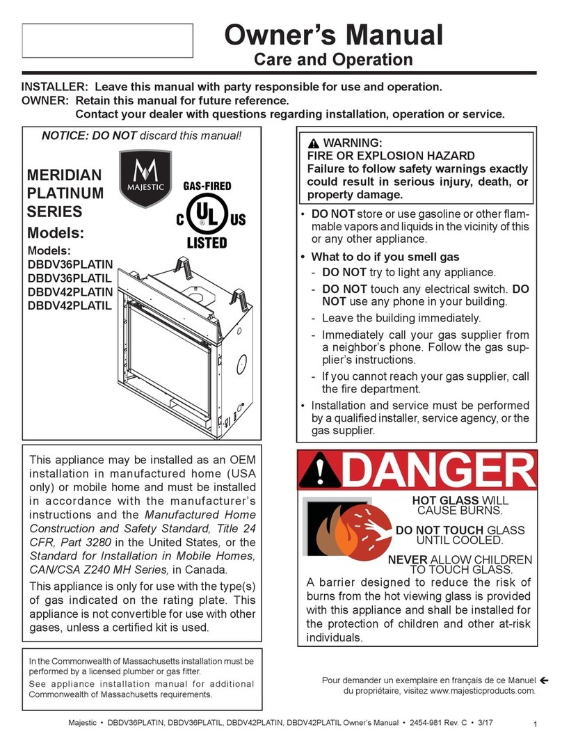 Majestic MERIDIAN PLATINUM Series User manual