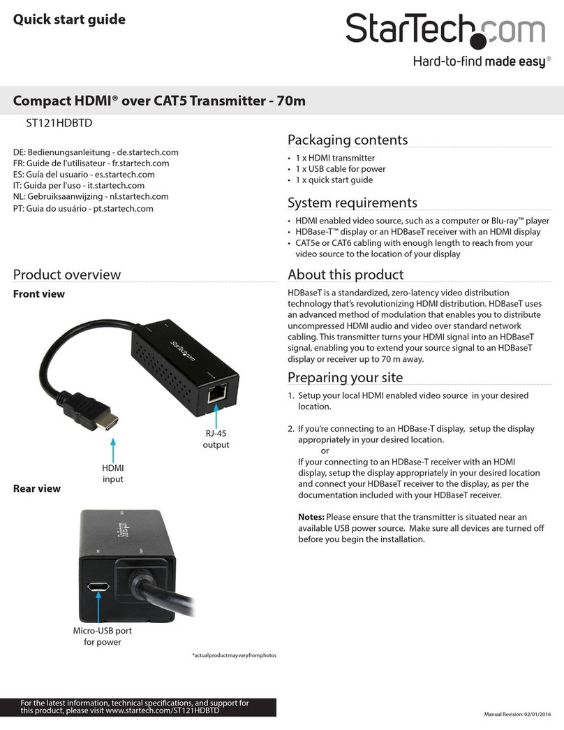StarTech.com ST121HDBTD User manual