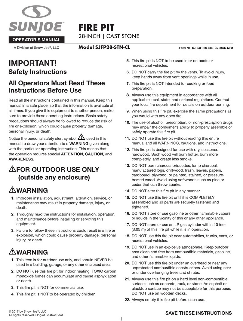 SNOWJOE SUNJOE SJFP28-STN-CL User manual