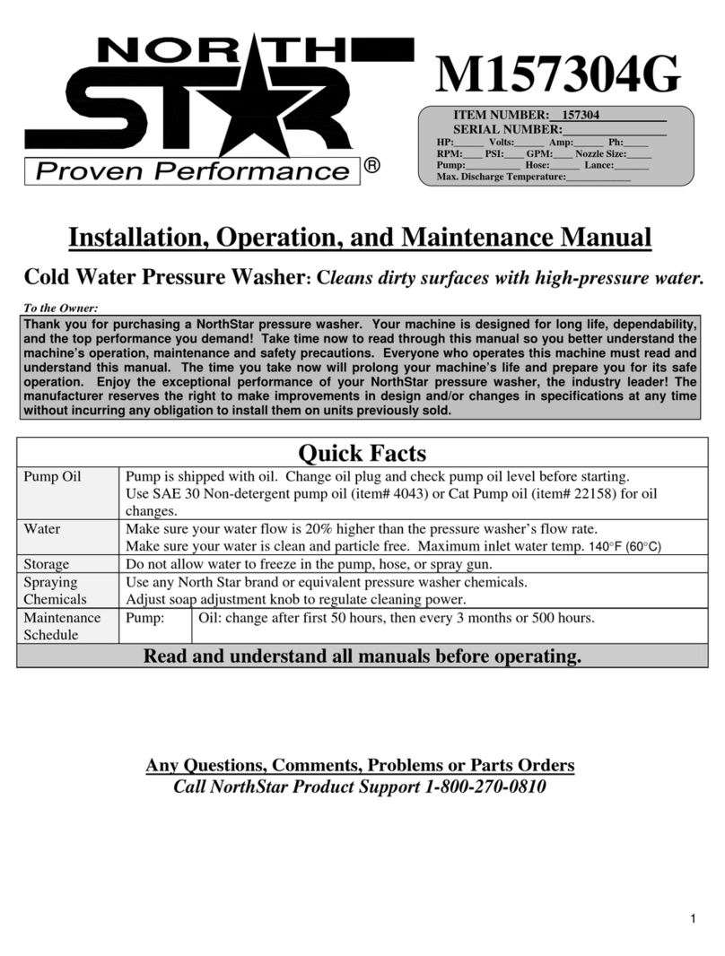 North Star M157304G Installation, operation and maintenance manual