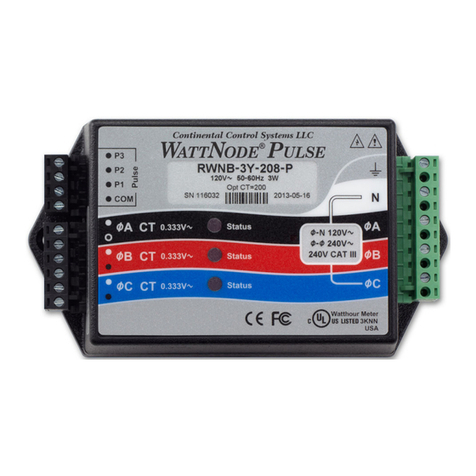 CCS WattNode Revenue Pulse RWNB-3Y-208-P Reference manual