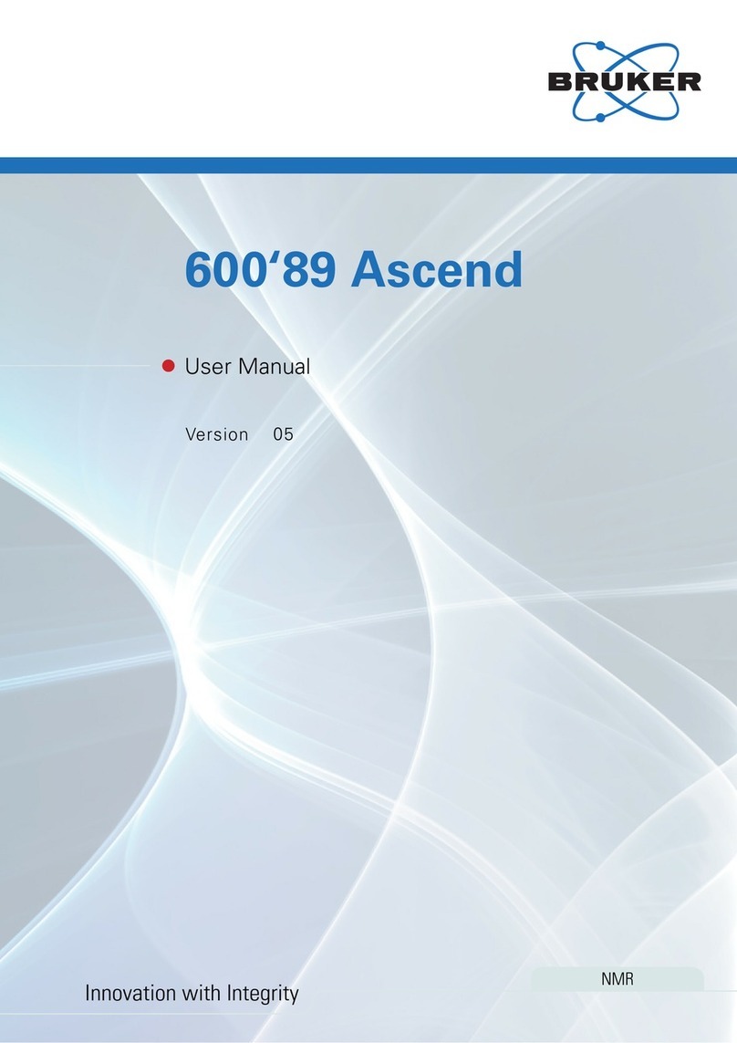 Bruker Ascend 600'89 User manual