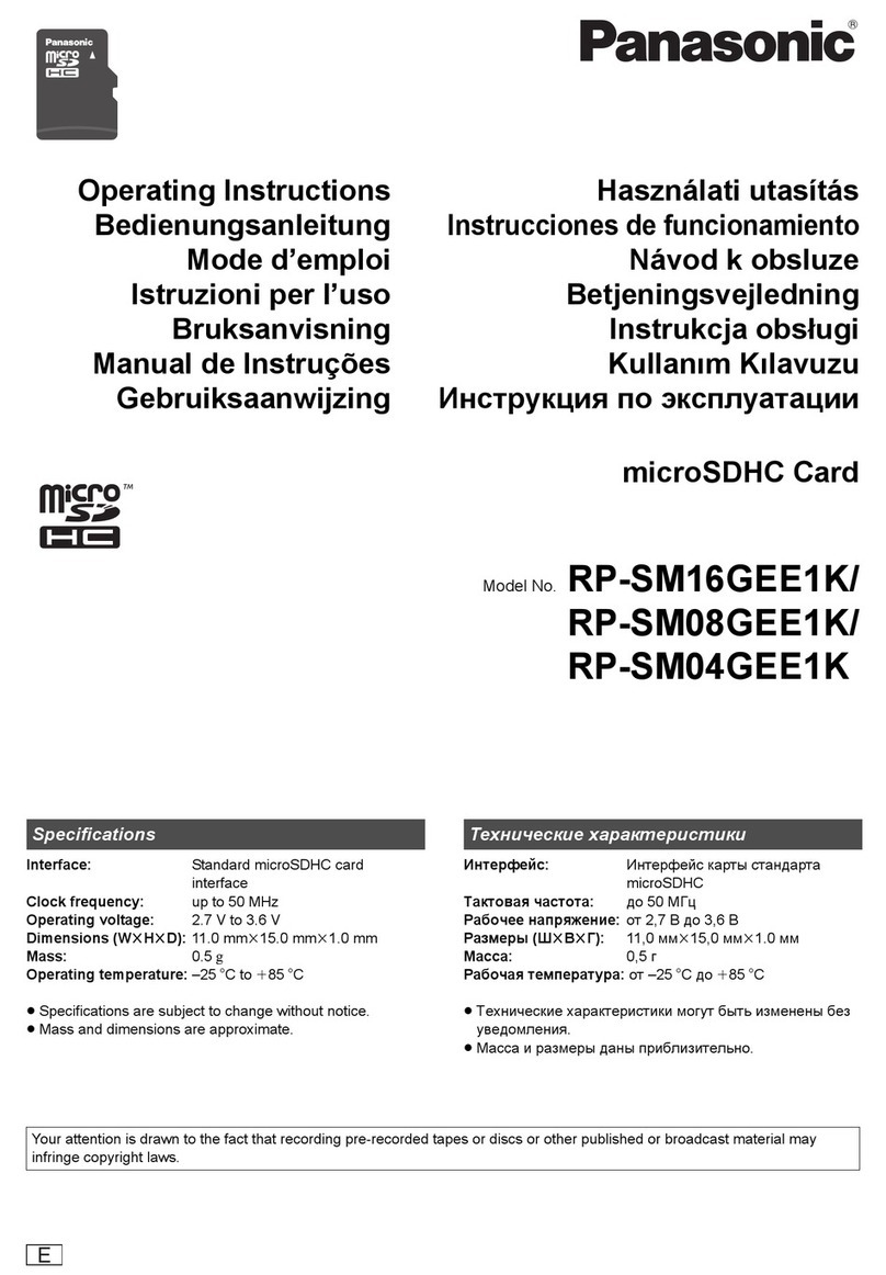 Panasonic RP-SM16GEE1K User manual