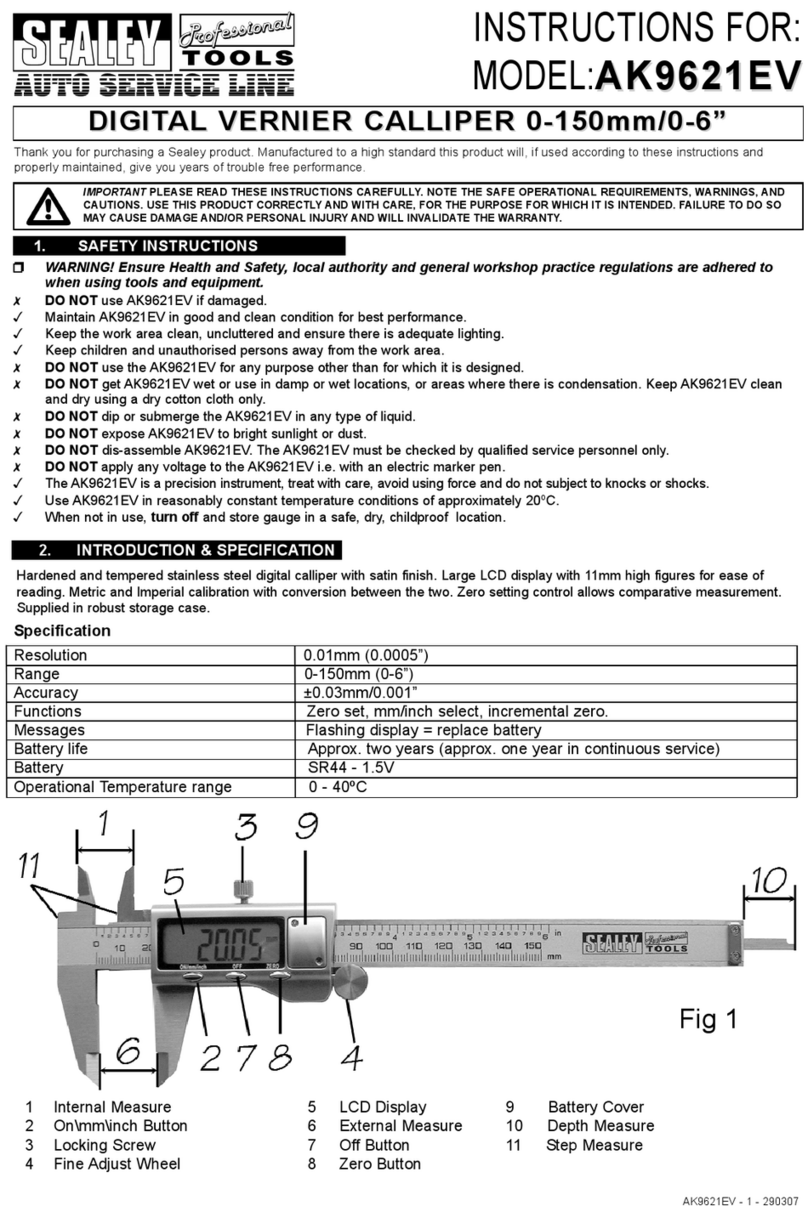 Sealey AK9621EV User manual