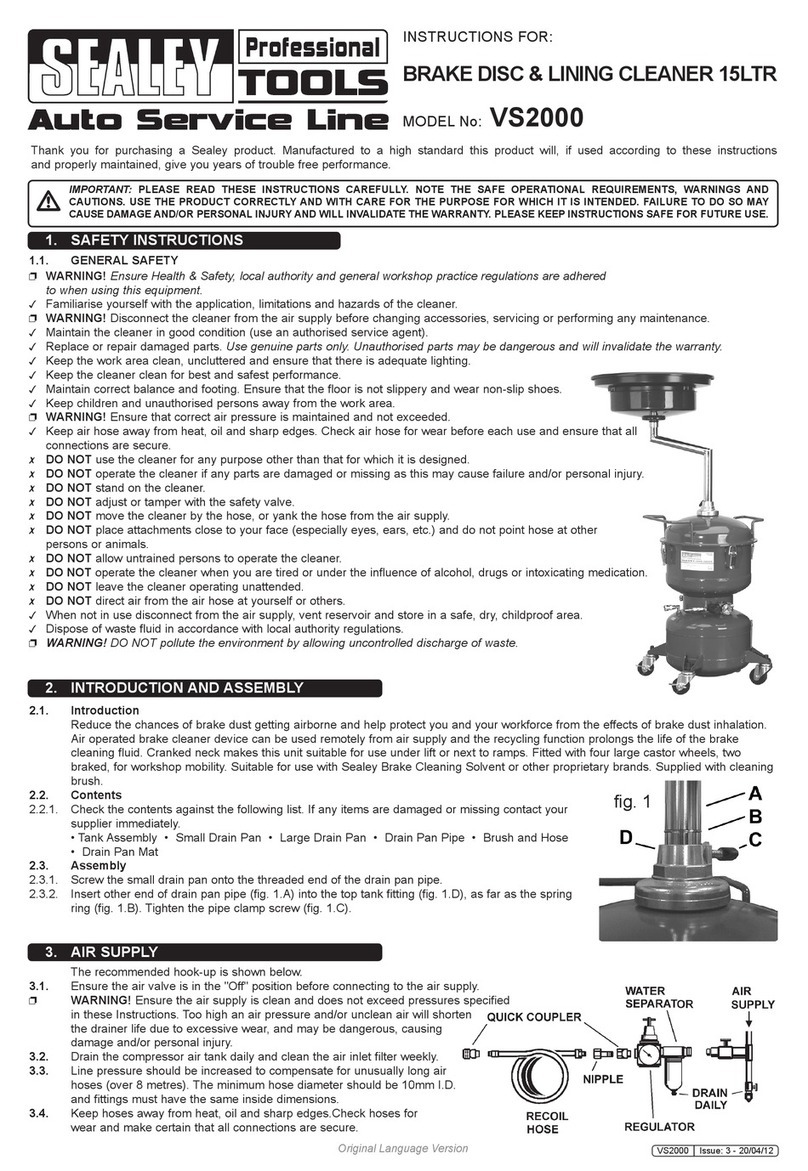 Sealey VS2000 instructions