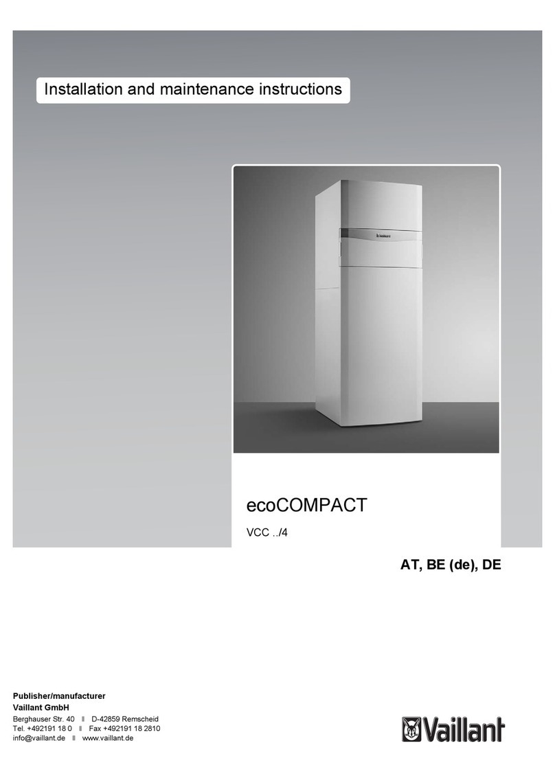 Vaillant ecoCOMPACT VCC4 Series User manual