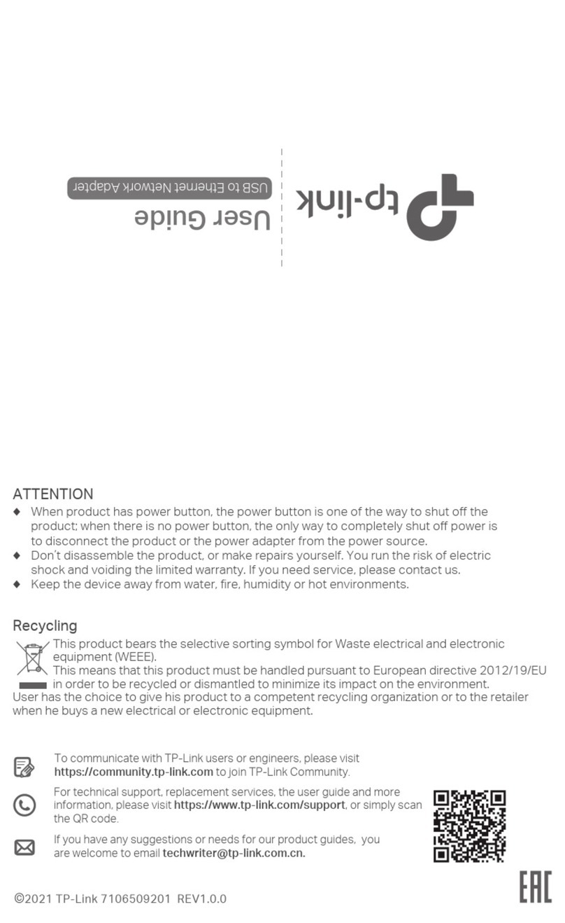 TP-Link UE200 V2 User manual