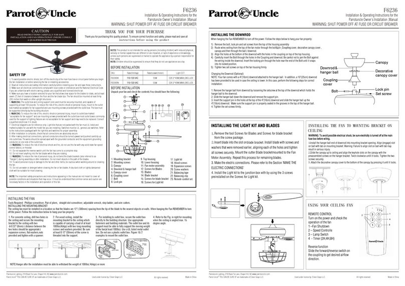 Parrot Uncle F6236 Manual