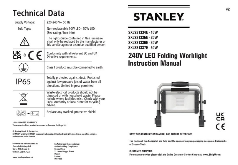 Stanley SXLS31334E User manual Stanley SXLS31334E User manual