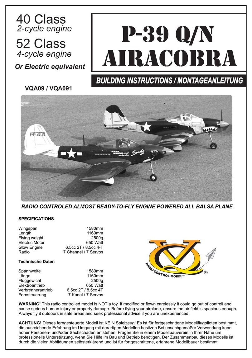 VQ Radio Control Model P-39 Q/N AIRACOBRA Instruction Manual