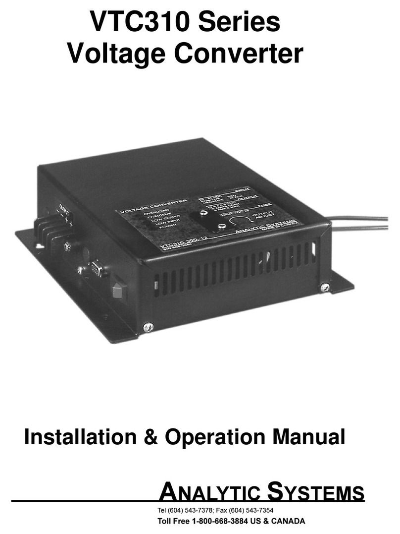 Analytic Systems VTC310 Series User manual