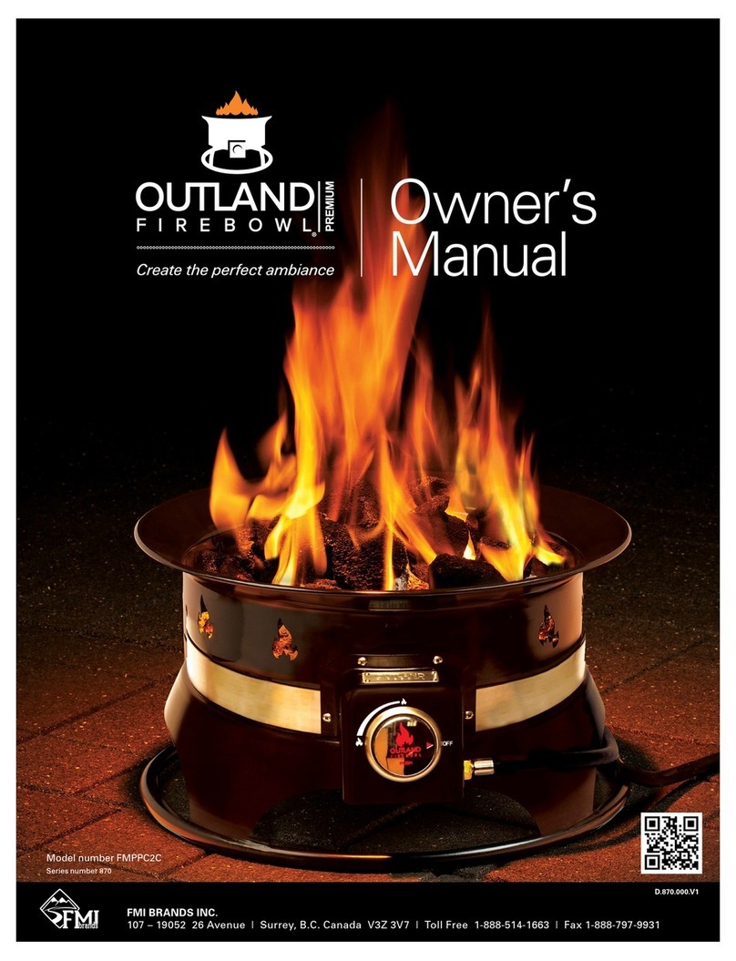 FMI Outland Firebowl Premium 870 Series owner's manual