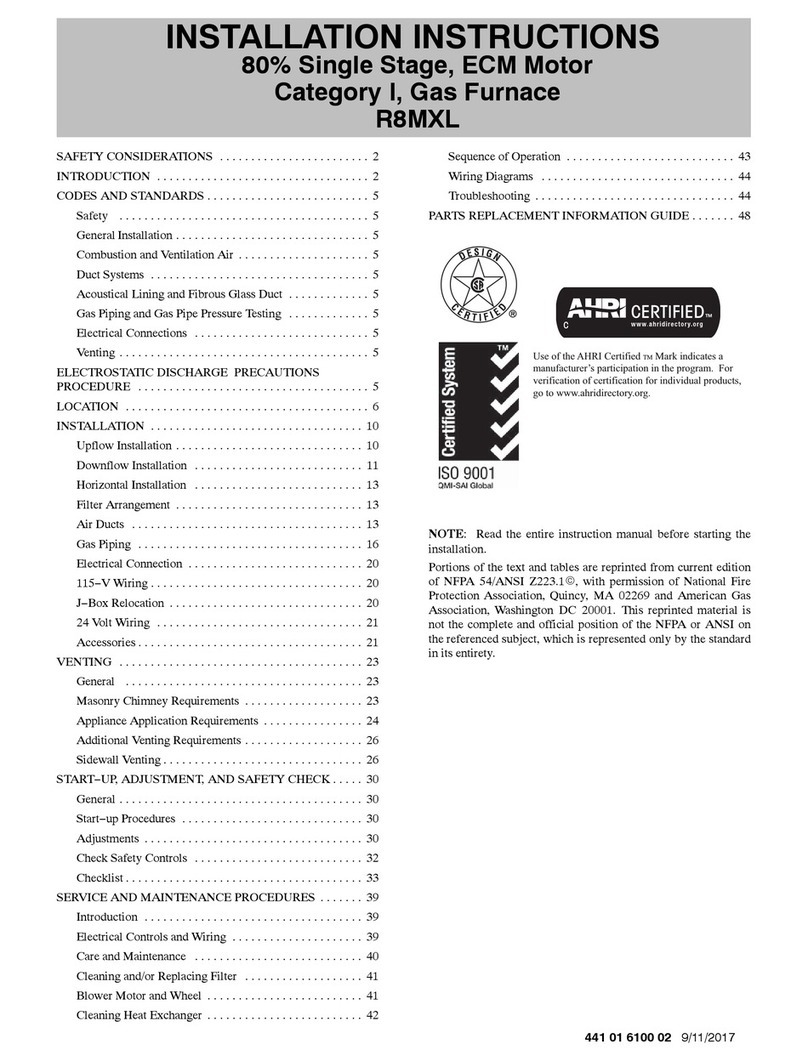 International comfort products R8MXL installation instructions