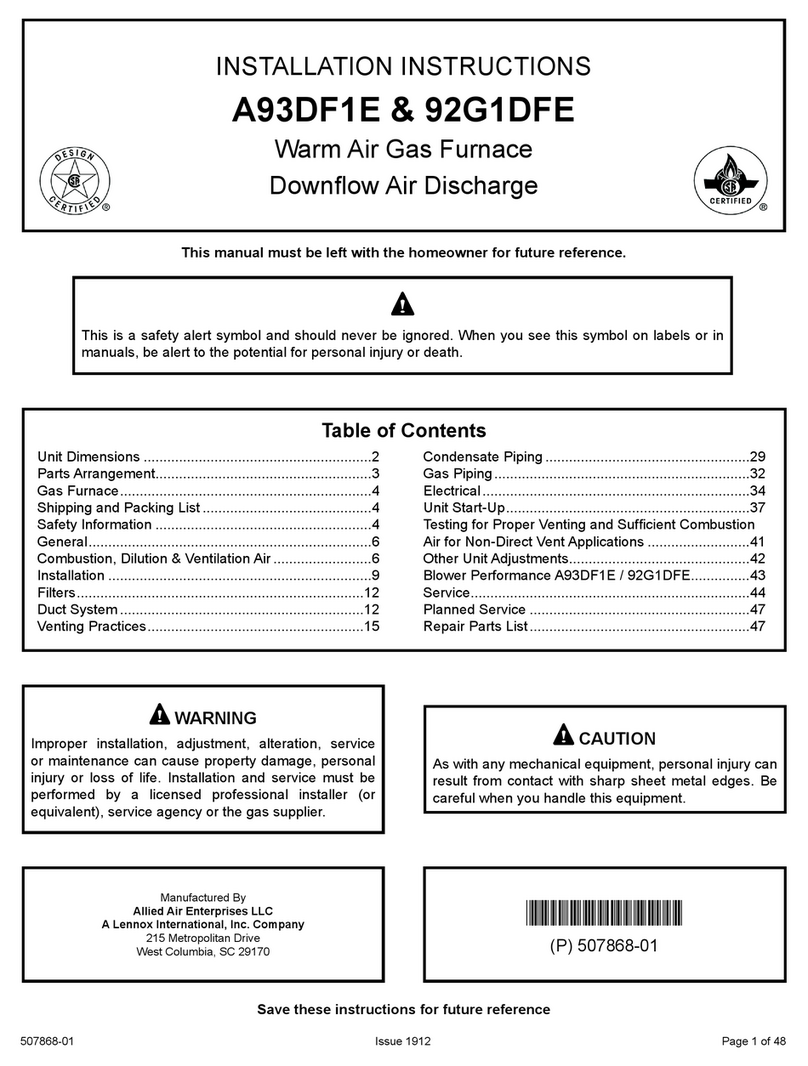 Allied A93DF1E installation instructions