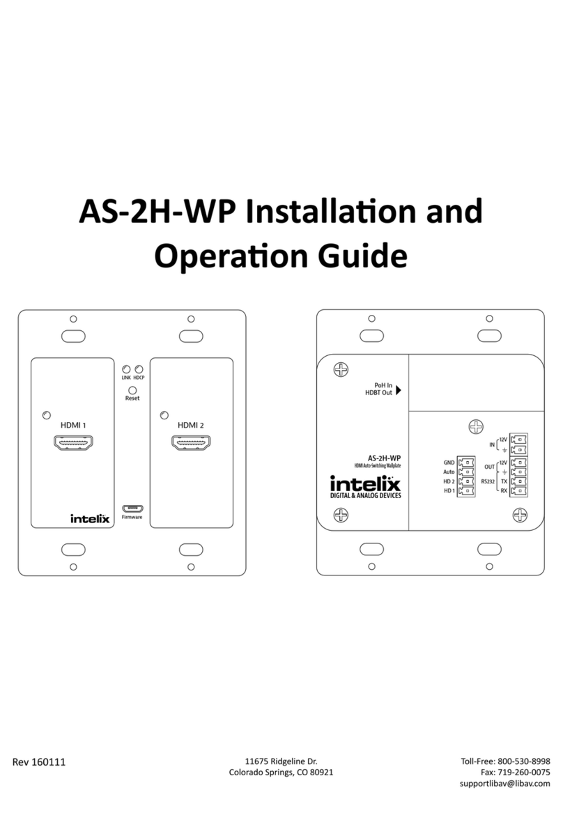 LIBERTY AV SOLUTIONS Intelix AS-2H-WP Operating instructions