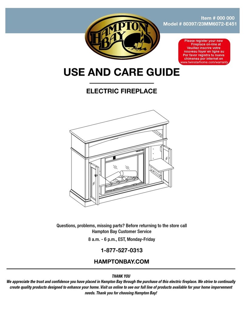 HAMPTON BAY 80397 Use and care guide