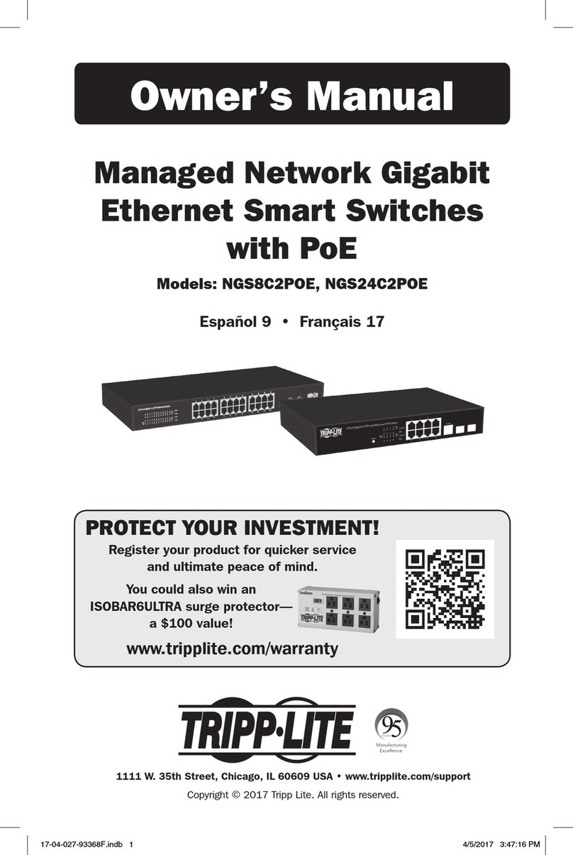 Tripp Lite NGS8C2POE User manual Tripp Lite NGS8C2POE User manual