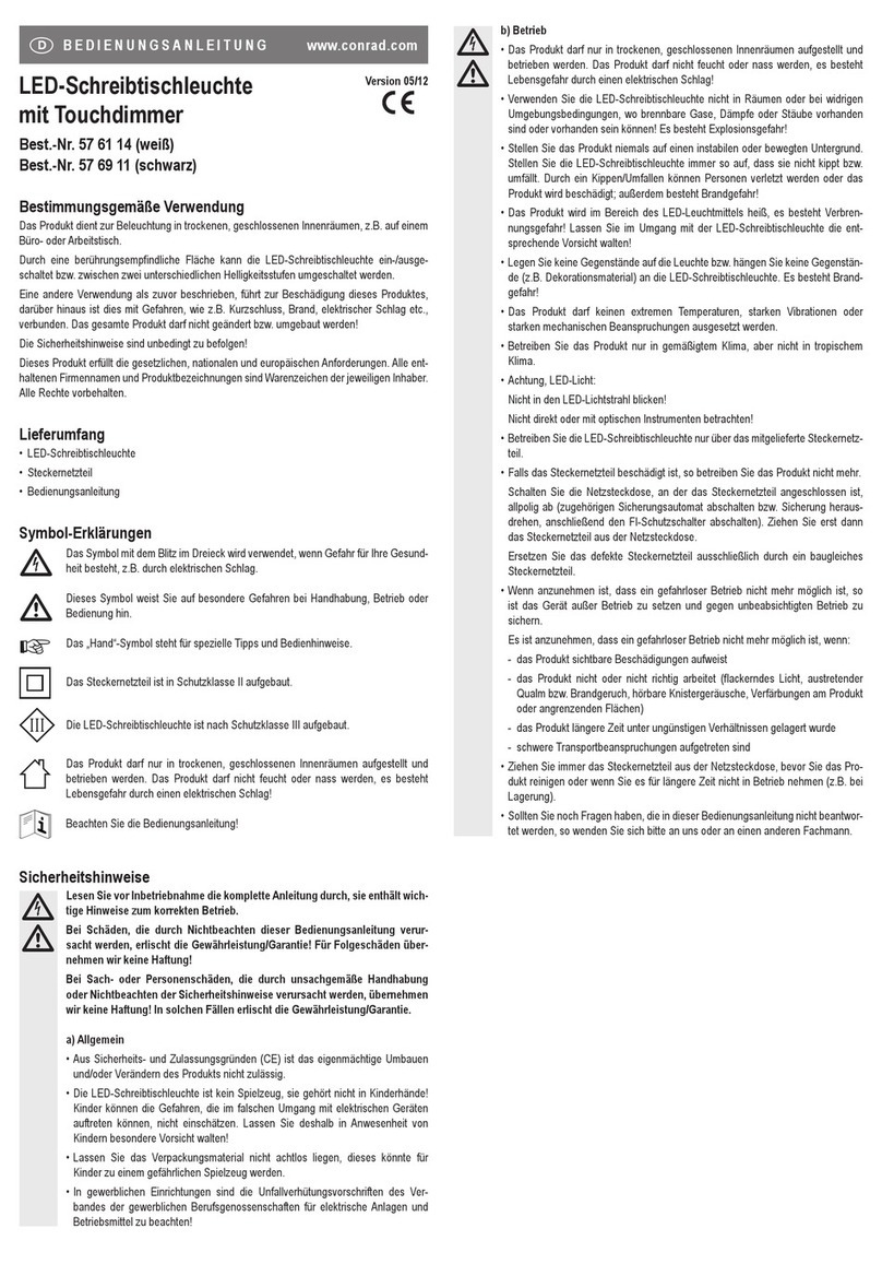 Conrad 57 61 14 operating instructions