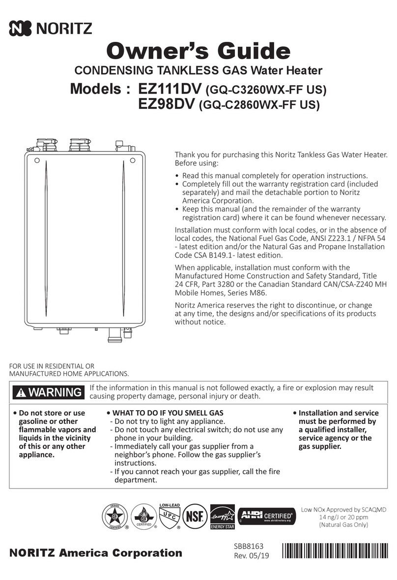 Noritz EZ111DV owner's guide