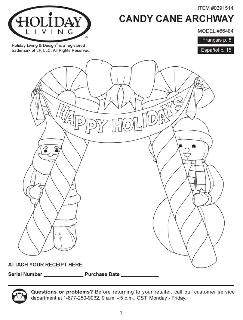 Holiday Living & Design 86484 operating instructions
