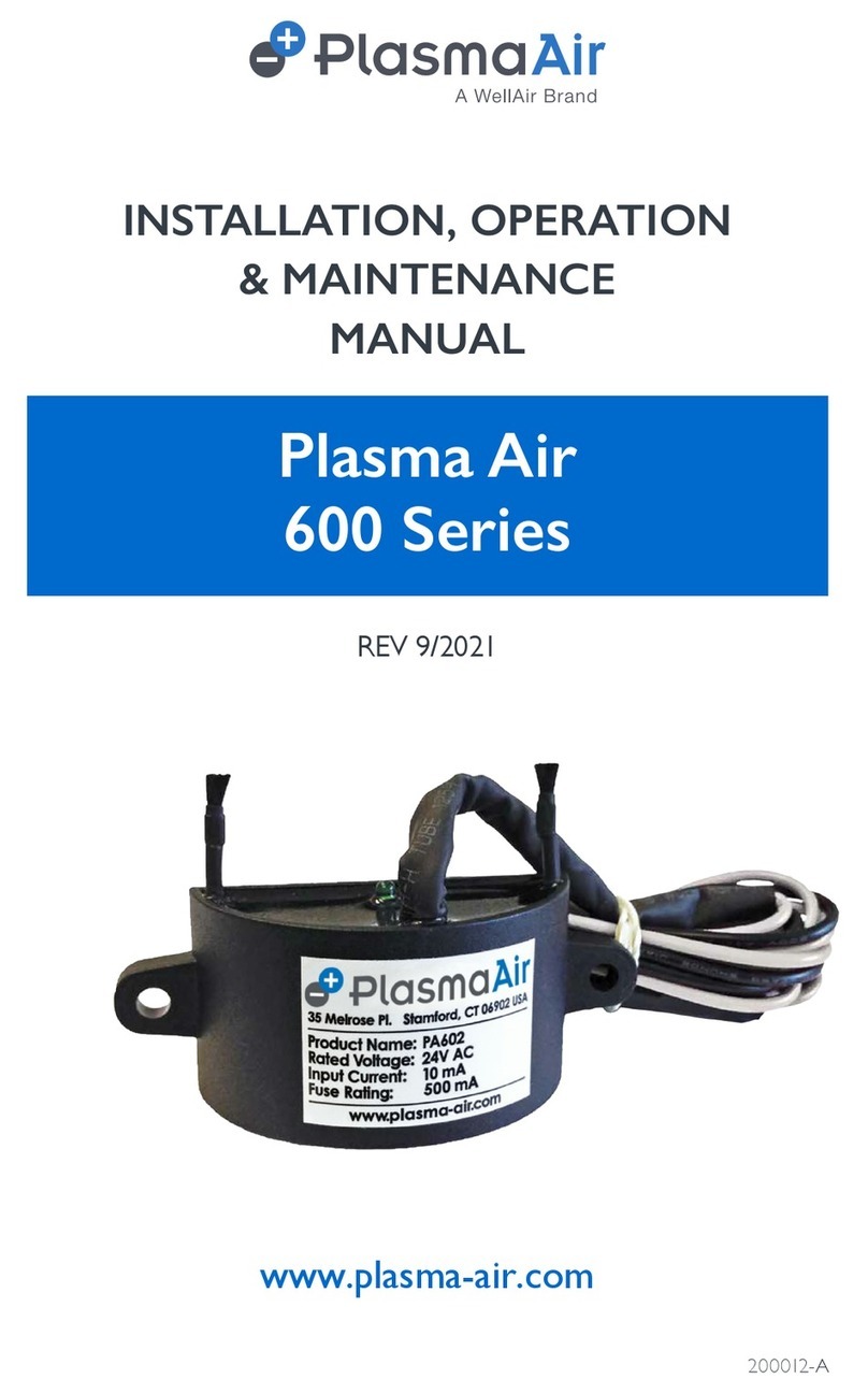 Plasma Air 600 Series Instruction manual
