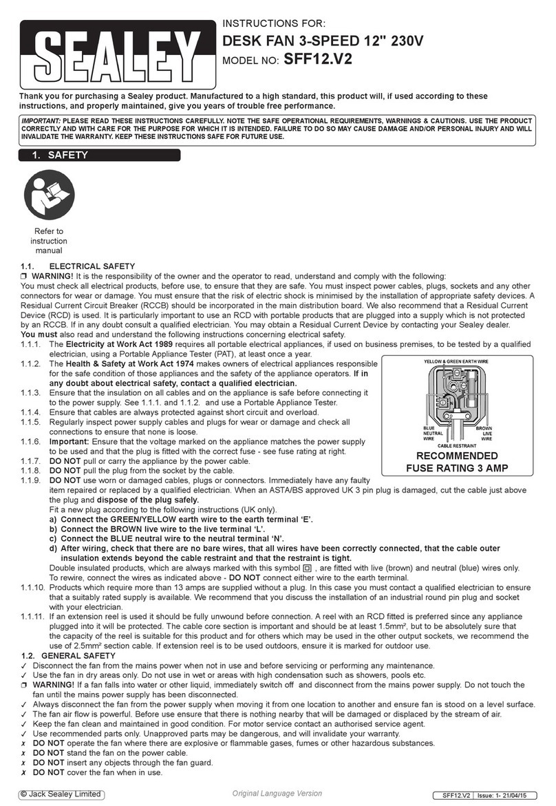 Sealey SFF12.V2 User manual