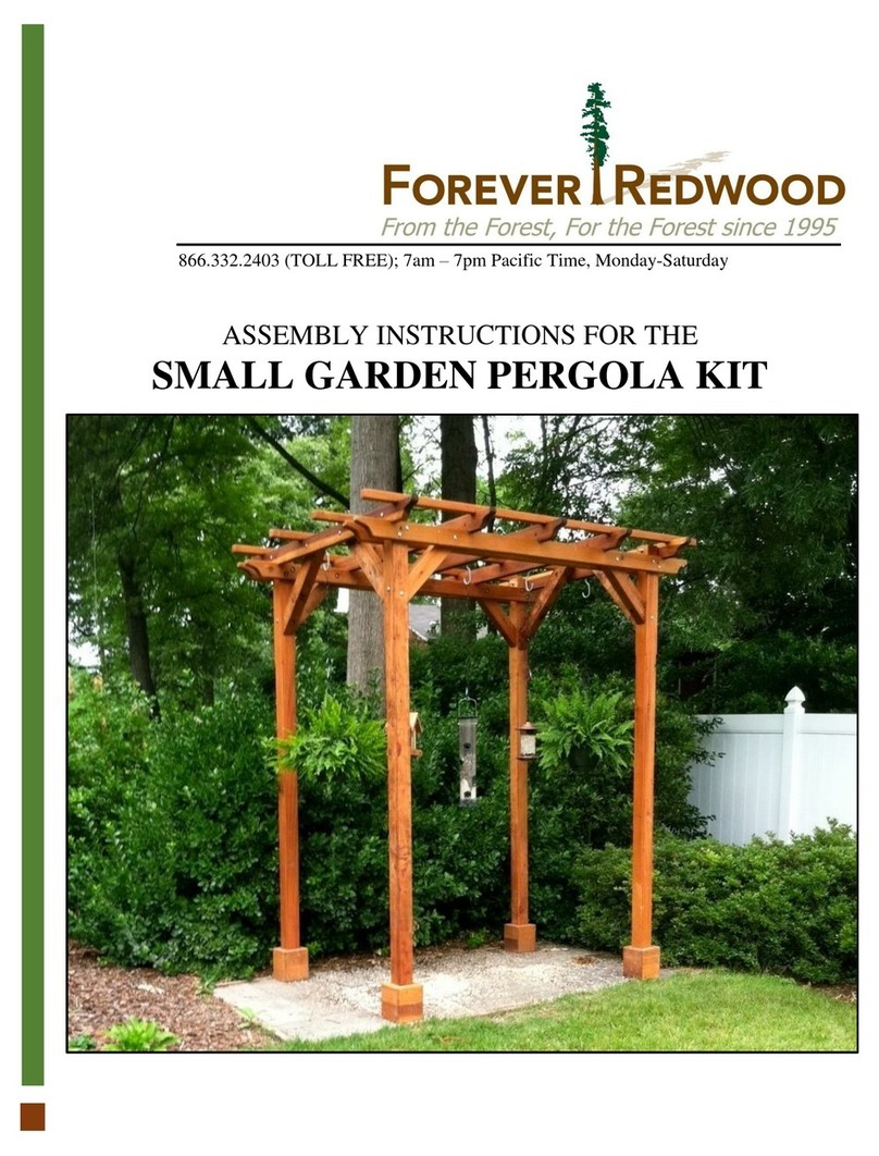 Forever Redwood SMALL GARDEN PERGOLA KIT User manual