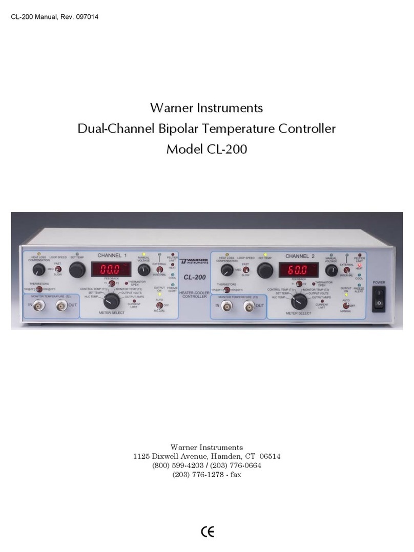 Warner Instruments CL-200 manual