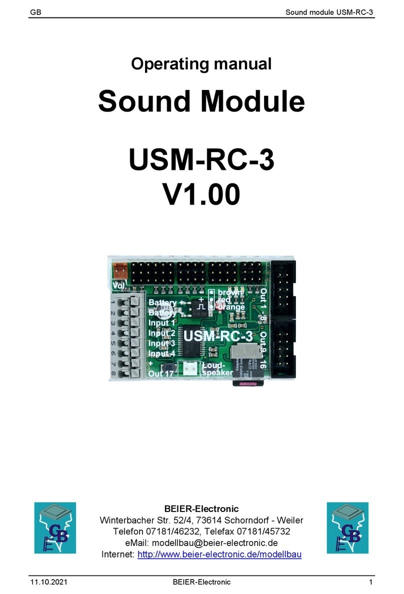 BEIER-Electronic USM-RC-3 operating manual