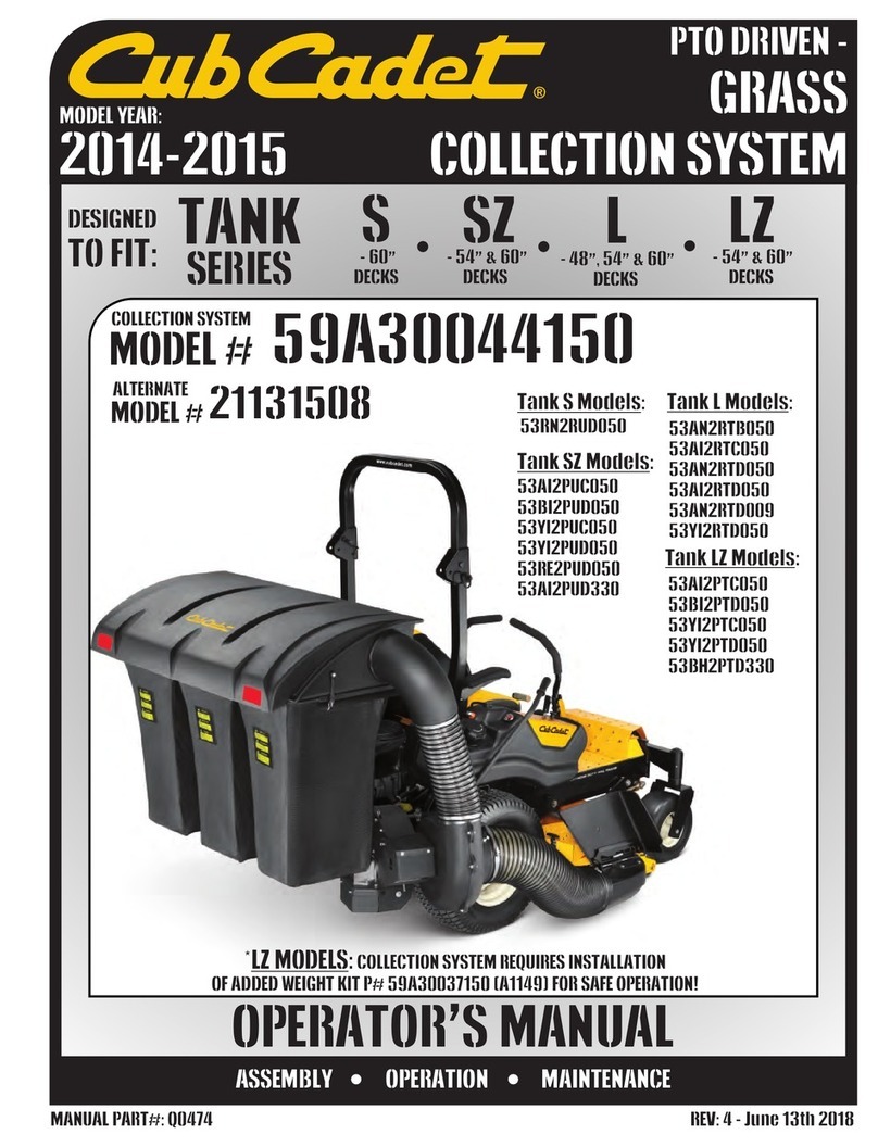 Cub Cadet 59A30044150 Operator's manual