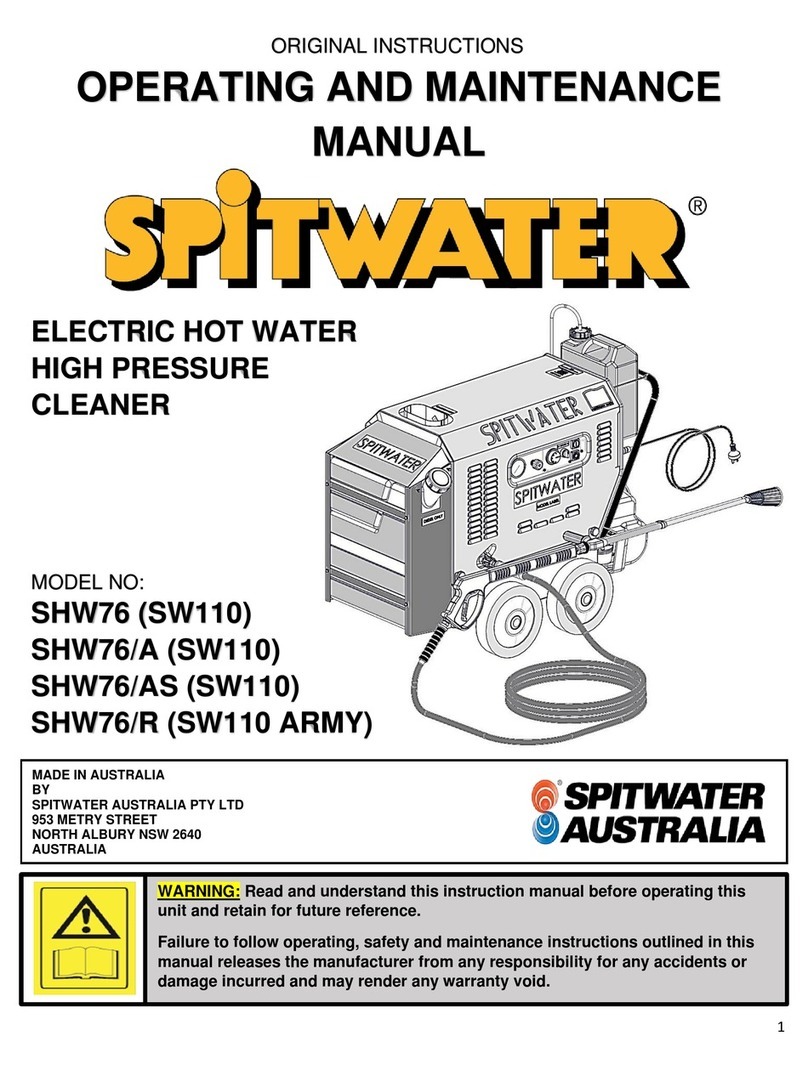 Spitwater SHW76 Operating instructions Spitwater SHW76 Operating instructions