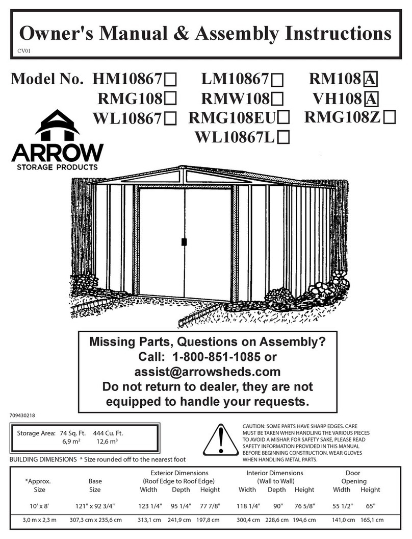 Arrow Storage Products HM10867 Use and care manual Arrow Storage Products HM10867 Use and care manual