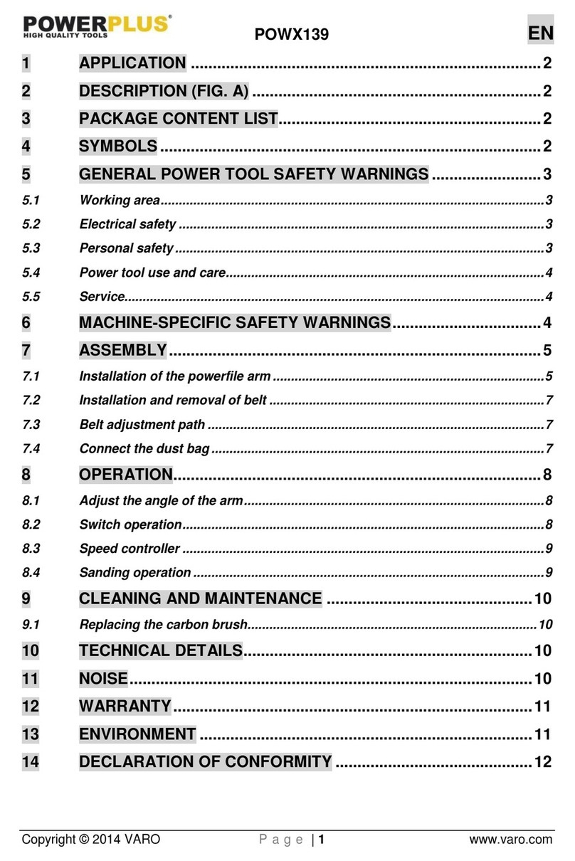 VARO Powerplus POWX139 manual