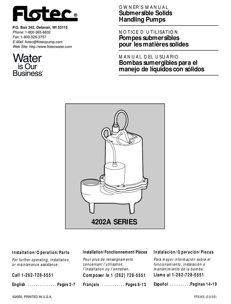 Flotec 4202A Series User manual