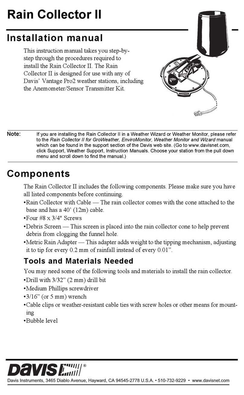 DAVIS Rain Collector II installation manual DAVIS Rain Collector II installation manual