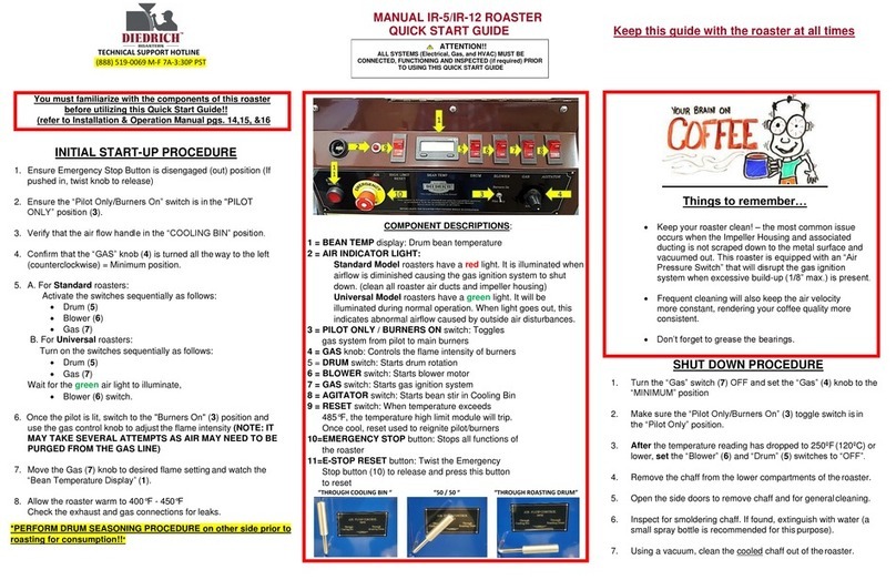 Diedrich Roasters IR-5 User manual