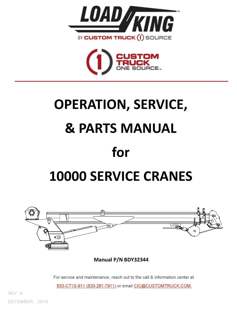 CUSTOM TRUCK LOAD KING 10000 Operation, service & parts manual