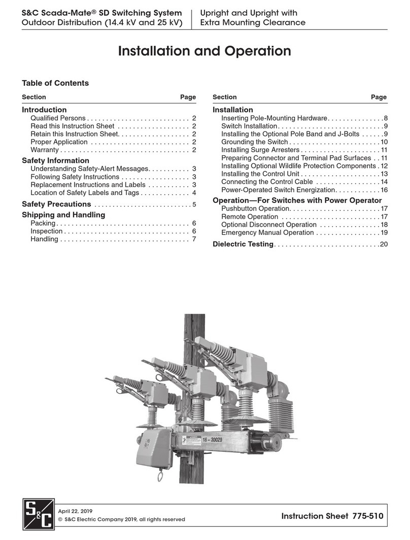 S&C Scada-Mate SD Owner's manual