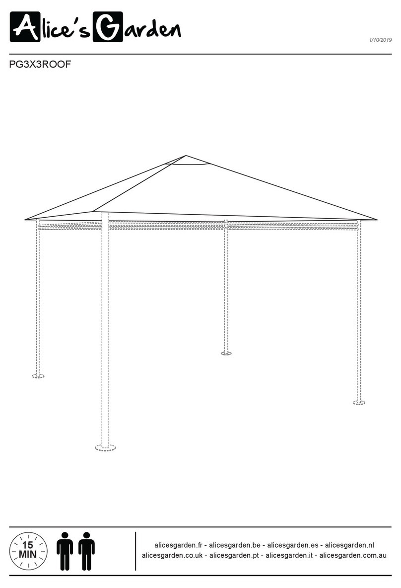 Alice's Garden PG3X3ROOF User manual Alice's Garden PG3X3ROOF User manual