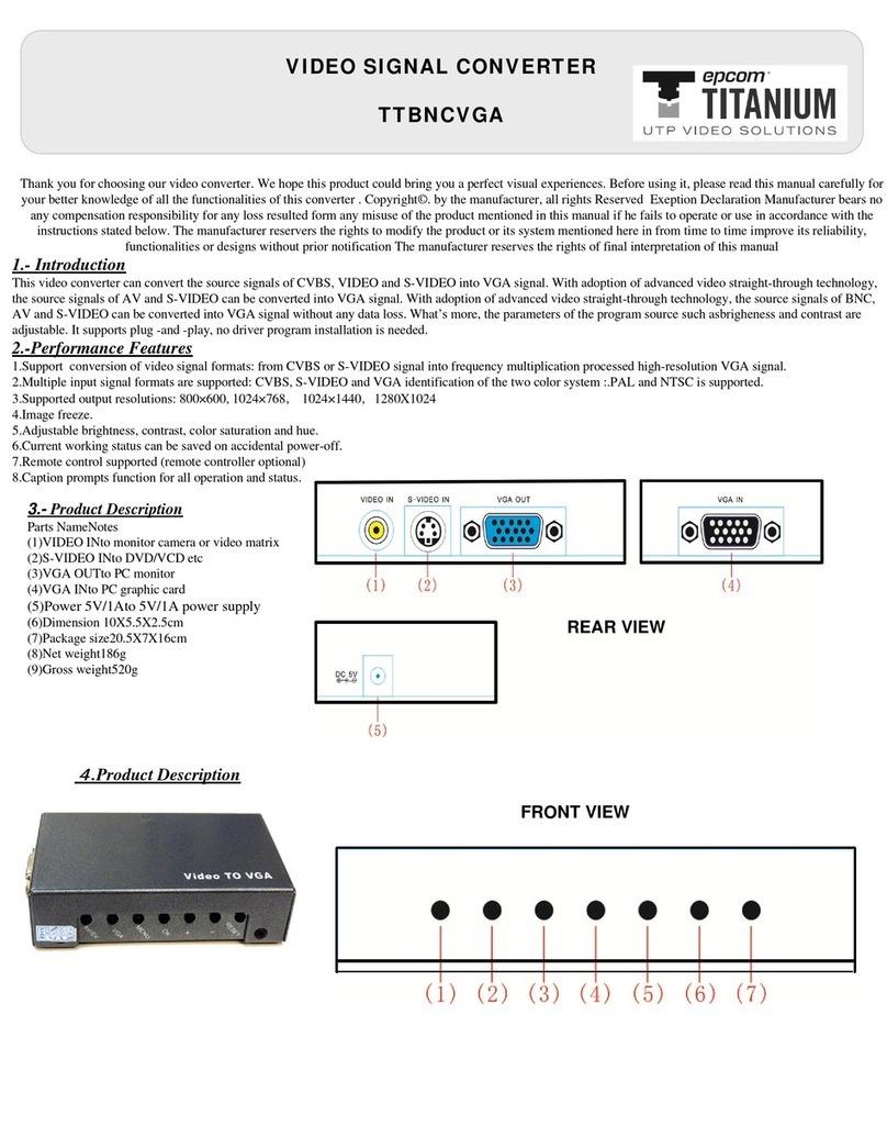 epcom TITANIUM TTBNCVGA manual
